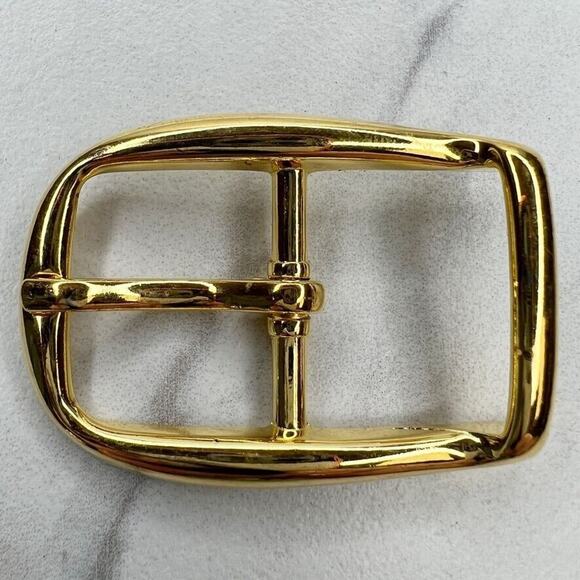 Vintage Gold Tone Simple Basic Belt Buckle for up to 1 Inch Belt - Picture 1 of 9